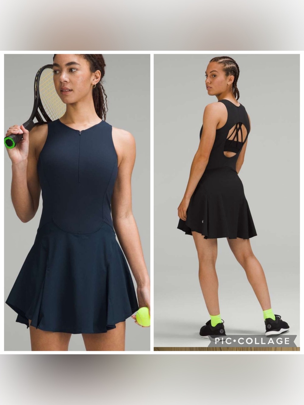 Lululemon Everlux Short-Lined Tennis Tank Dress in Black Size 8